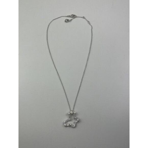 Swarovski Swan Logo Necklace Silver Tone Butterfly Stars 15"-16.5" - Picture 3 of 11